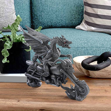 Design Toscano Biker Dragon on Skeleton Chopper Figurine & Reviews